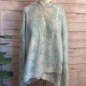 Seven7 Blue Tie Dye Like Hoodie Large